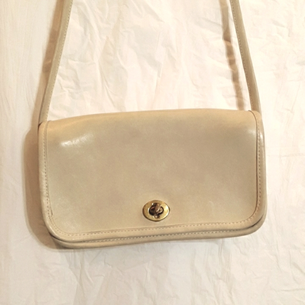 Authentic Vintage Coach Cream Cross Body #2